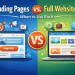 Landing Pages vs. Full Websites: When to Use Each